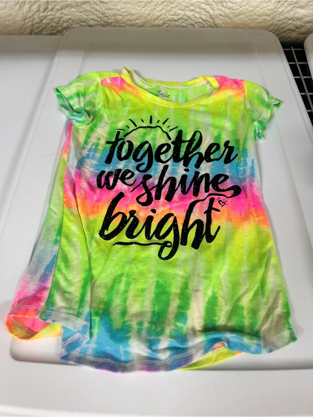 Justice Girls neon Tie-Dye Tee